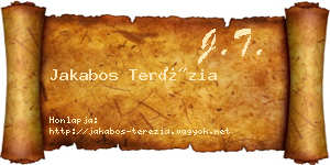 Jakabos Terézia névjegykártya