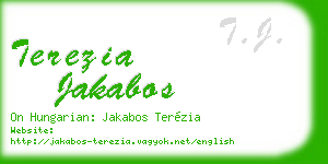 terezia jakabos business card