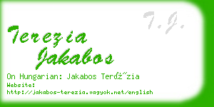 terezia jakabos business card